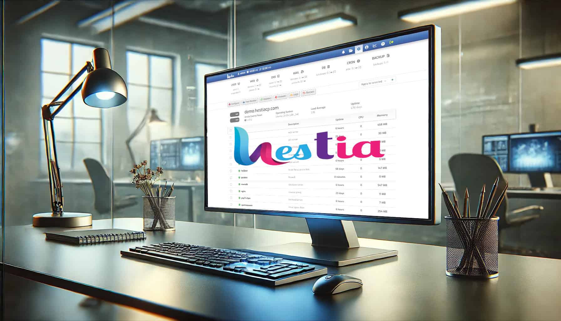 Panoul de contrul HestiaCP