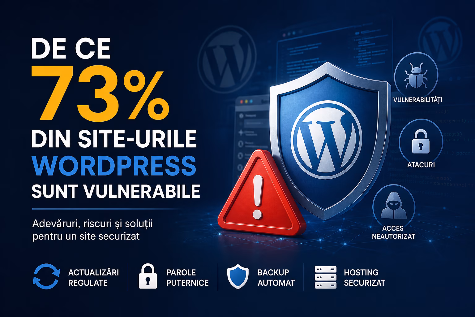 De ce 73% din site-urile WordPress sunt vulnerabile? Adevăr și soluții 2026