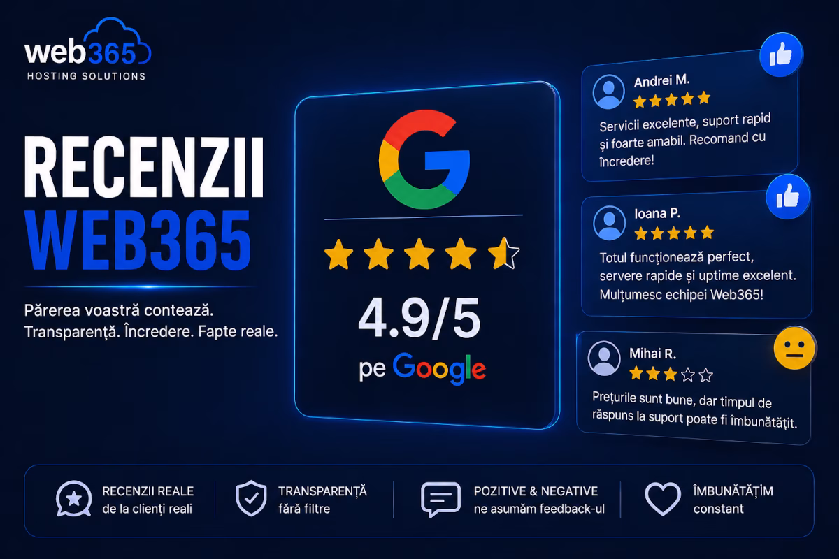 Recenzii Web365: Transparență totală și lecțiile învățate de la clienții noștri