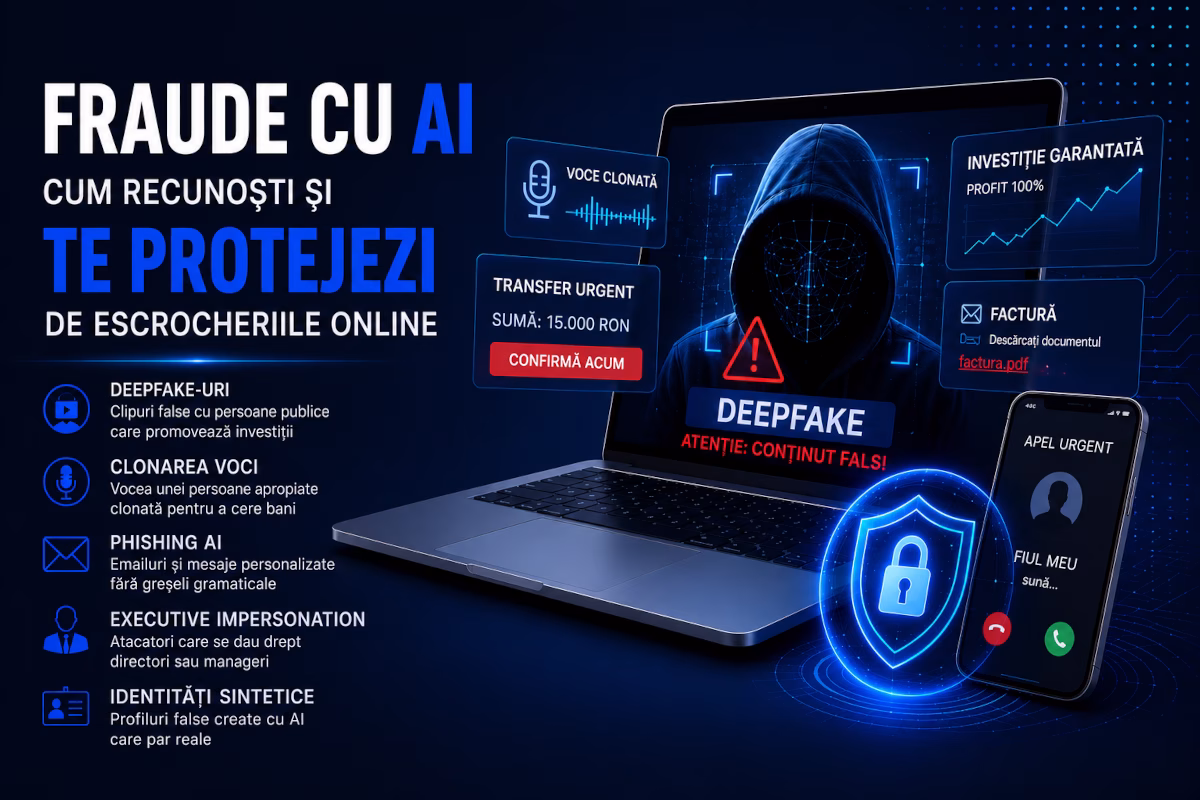 Fraudele generate cu AI: cum le recunoști și te aperi in 2026