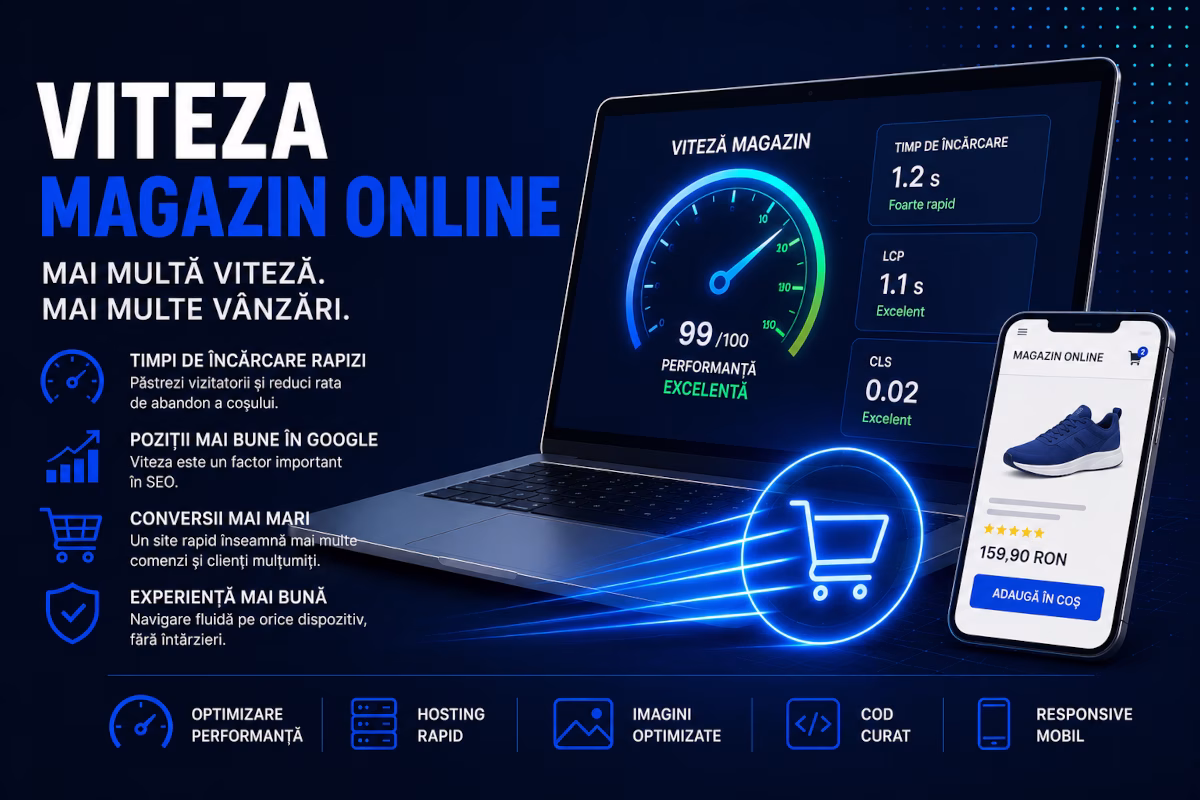 Viteze magazin Online - Core Web Vitals + LiteSpeed + Cloudflare